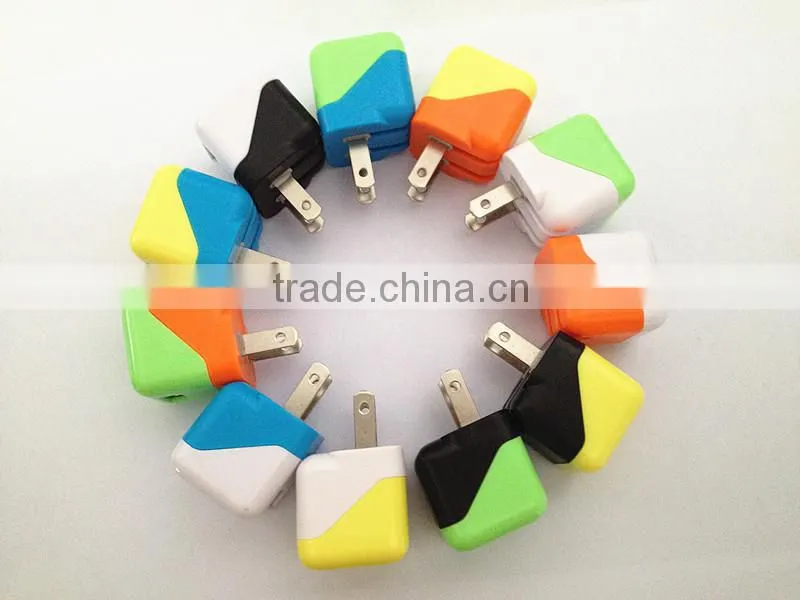 Mobile phone accessories 5V 1A portable cell phone charger with US folding plug for iPhone HTC