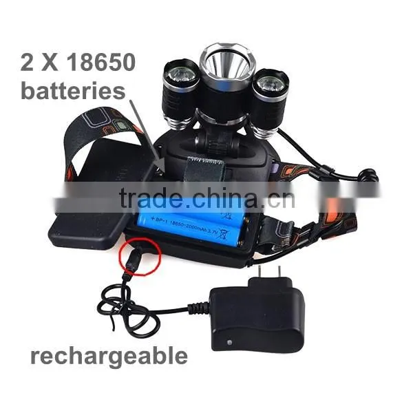 Camping Lantern Flashlight Type 4 Mode 1800 lumens Zoomable Headlamp