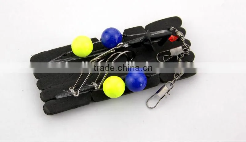 surfcasting rig pulley float rig two trace blue & yellow floats