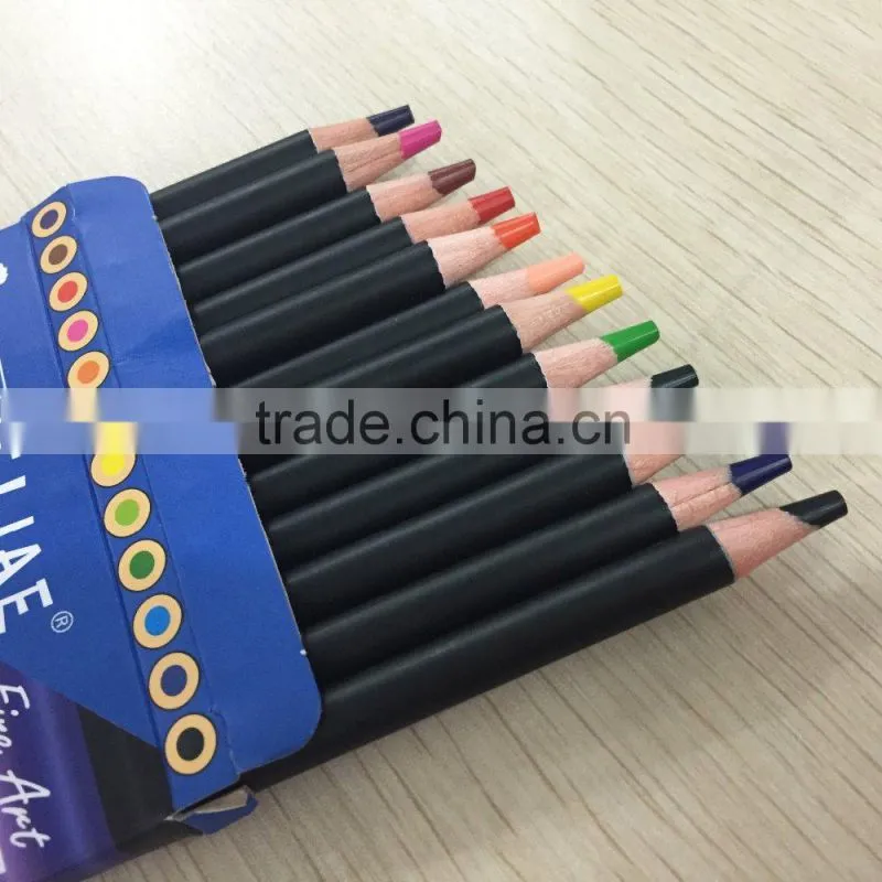 7" standard size round shape high quality 4.0mm color pencil with dipped end