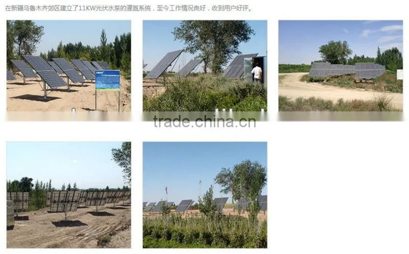 AC widely-used 5.5KW-7.5KW solar water pump water submersible pump panel system for agriculture