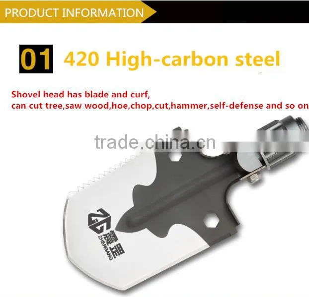 Multifunctional Folding shovel Military shovel Mountaineering Camping outdoor equipment