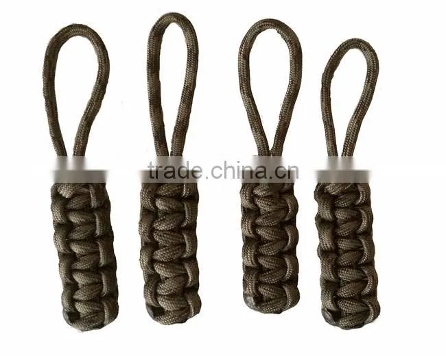 Handmade custom design braided cobra weaving can dismantled paracord zipper puller