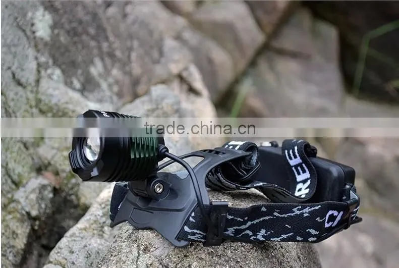Highest Lumen High Power T6 Strong Light Zoom Hiking Headlamps