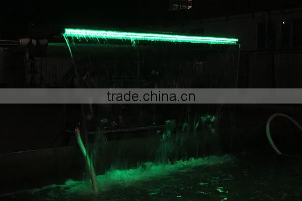 Stainless Wall Cascade Waterfall With LED Light