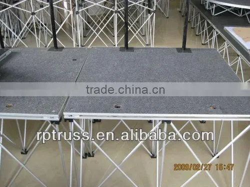 portable Intelligent aluminum stage with portable risers