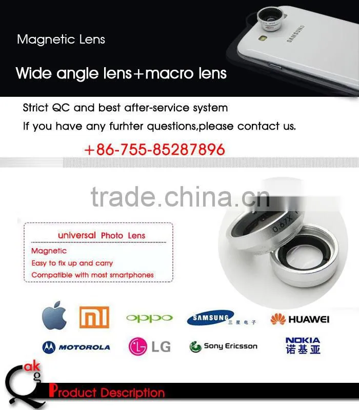 Mobile phones accessories 180 Fisheye Magnetic Attached Smartphone Camera Lens for iphone