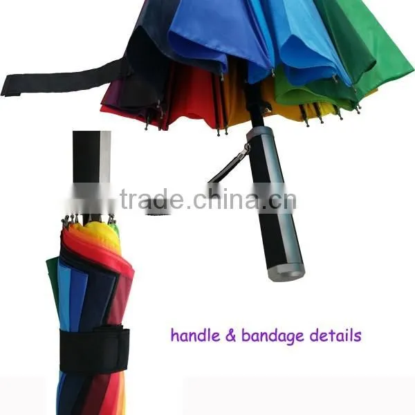 23" *16K Straight Umbrella with good quality, Rainbow Umbrella, gift umbrella