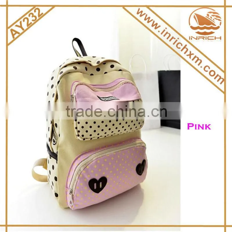 Xiamen Inrich Rucksack Bookbag Cute Canvas Backpack Wholesale