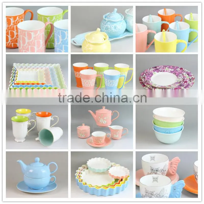 2015 new products china supplier glazed ceramic dinner plate for dessert