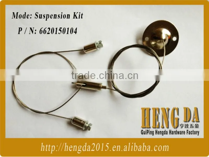 Galvanized steel lighting fixture hangers sling rope