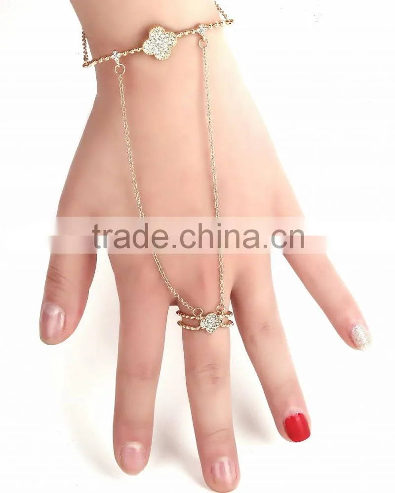 New arrival fashion Celeb's silver lower Armor Finger double Ringknuckle link finger ring