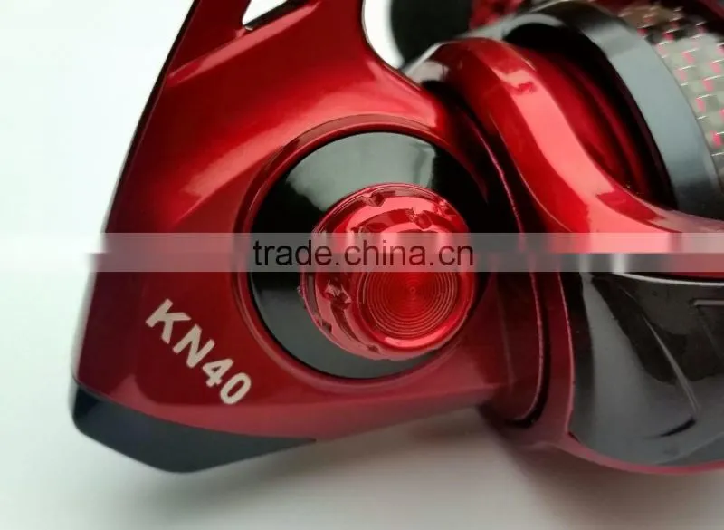 High quality fishing tackle spinning reel with red Aluminium spool fishing reel