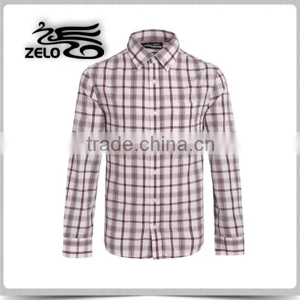 2015 latest mens green plaid shirt for men