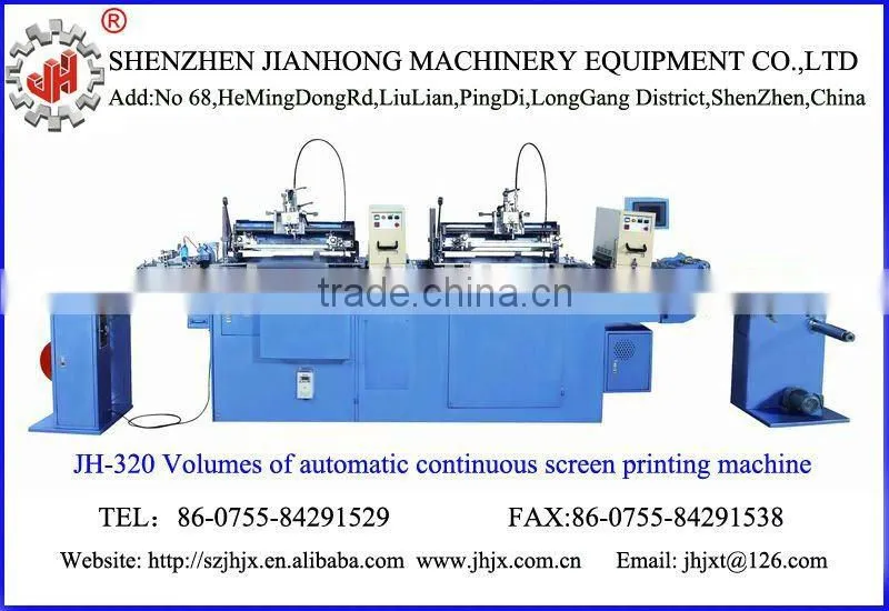 china JH-320 Label Screen Printing Machinery With two colours