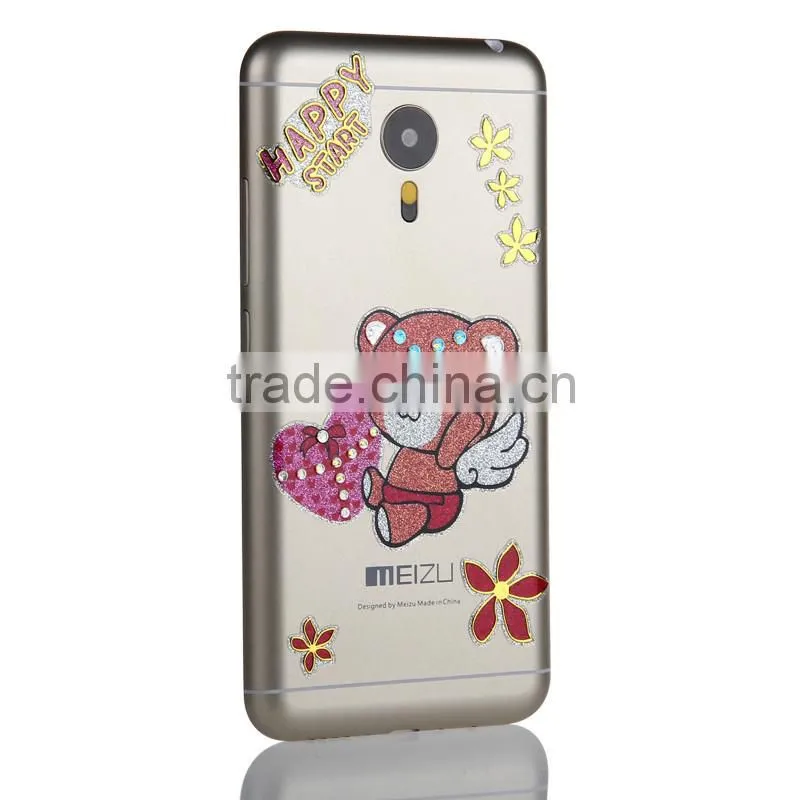 Phone free decoration metallic high qulity glitter phone sticker