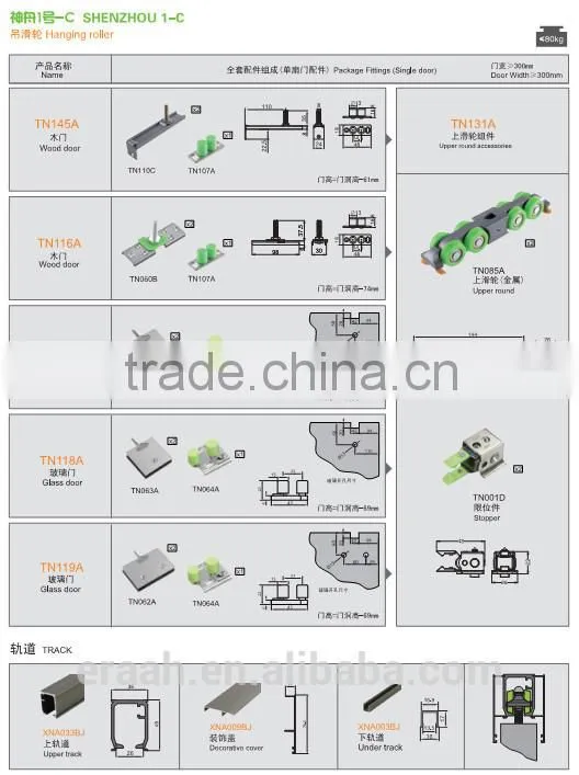 Hanging sliding door roller