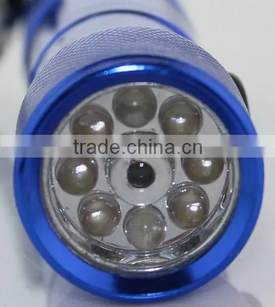 8 LED and 1pc laser Aluminum flashlight