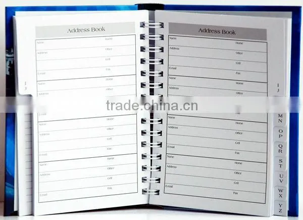 Cheap bulk notebooks printing with spiral ring
