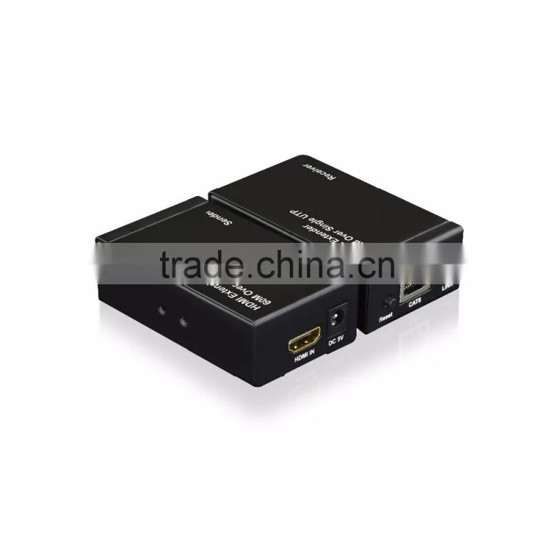 2016 Lower price 60m hdmi extender over single Cat6/Cat.5e cable RJ45 HDMI Extender