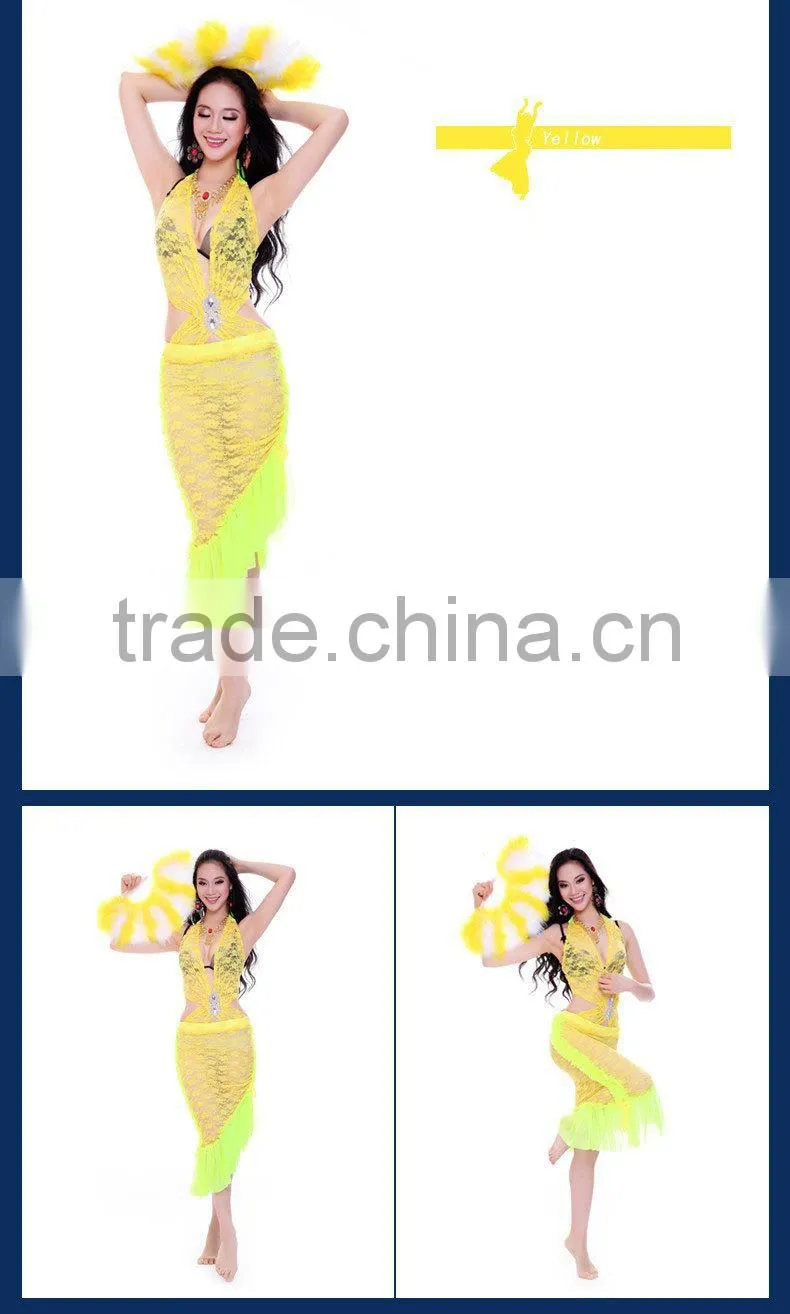 Sexy Indian lace belly dance costume dress for performance