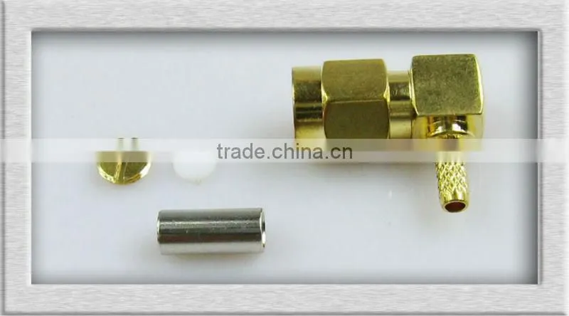 Crimp type male SMA antenna connector