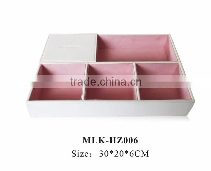 Aluminum handmade leather makeup box