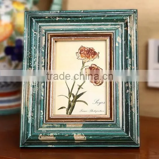Top quality retro table wall Decorative archaistic wooden picture Rahmen Handmade baroque Antique Natural solid wood photo frame