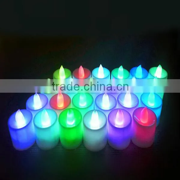 24Pcs / Box 7 Color Rechargeable Battery Operated Mini Tealight Candle LED