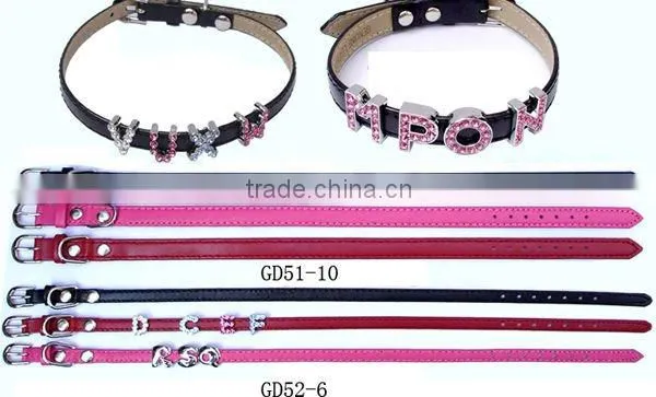 Spiked leather pet collar