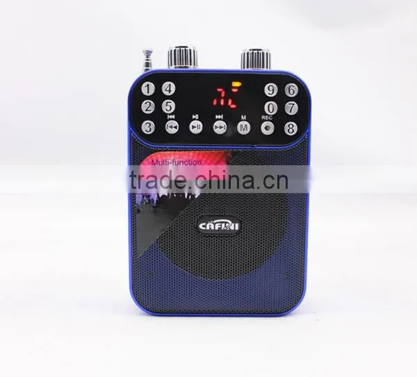 2016 new design teaching amplifier FM wireless magaphone mini digital loudspeaker