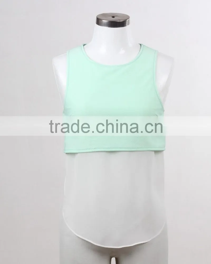 F5S15195 Special Design Plain Ladies Tank Top Wholesale