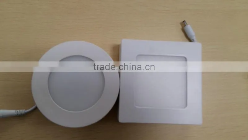 ce rohs side emitting round and square 6w surface mounted led ceiling light