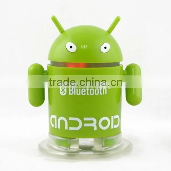 Mini andriod robot Bluetooth speaker with free car charger