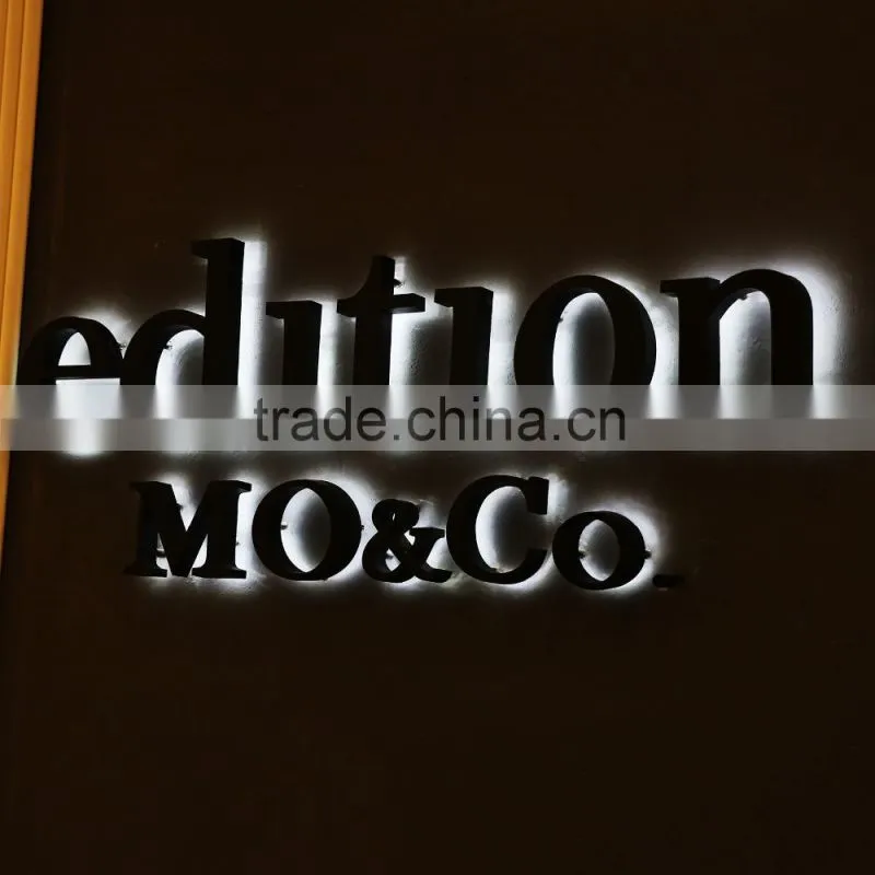 Advertising Wholesale Metal Rear Lit Letters