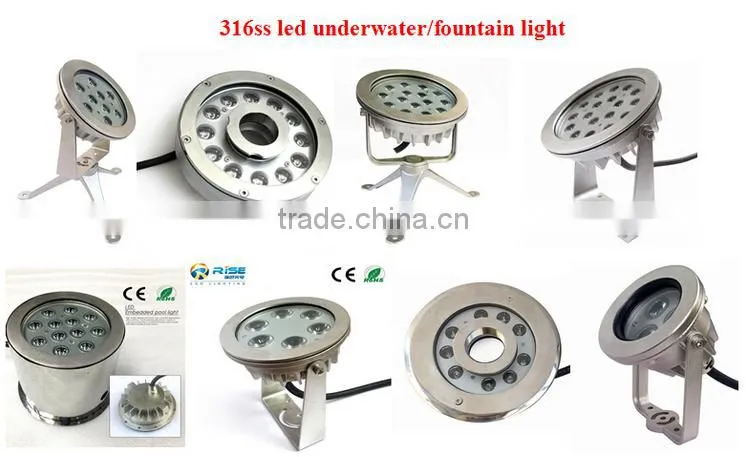 fountain 18x3W RGB Full Color DMX 512 LED Fountain Light, 18x3W High Quality IP68 Stainless Steel LED Pond Pool