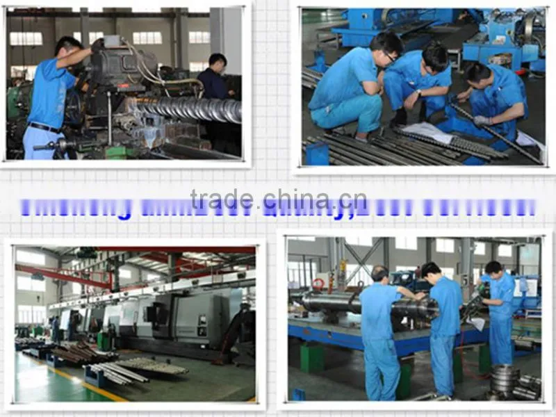Tungsten carbide conical twin screw and barrel for plastic extruder machine