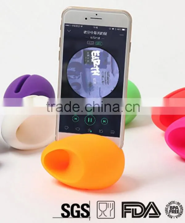 New Promotion Portable Cellphone Accessories Silicone Music Speaker For Cell Phone