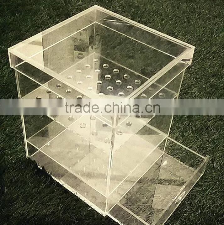 acrylic cosmtic storage box with drawer
