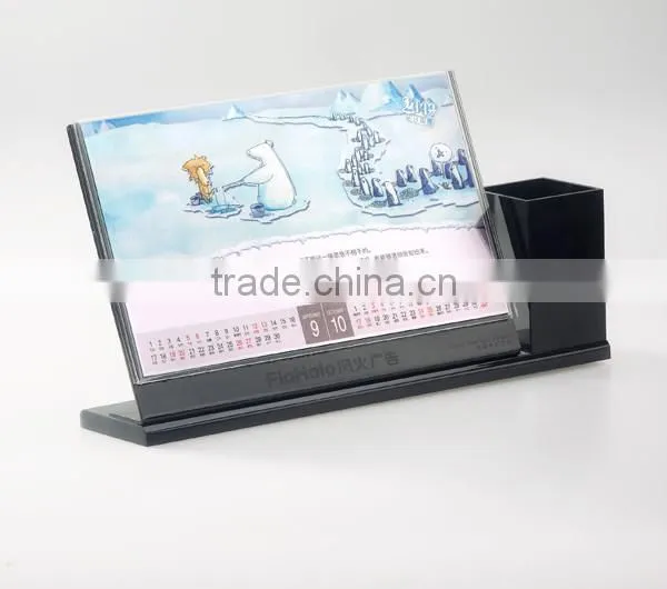 clear acrylic calendar display stand