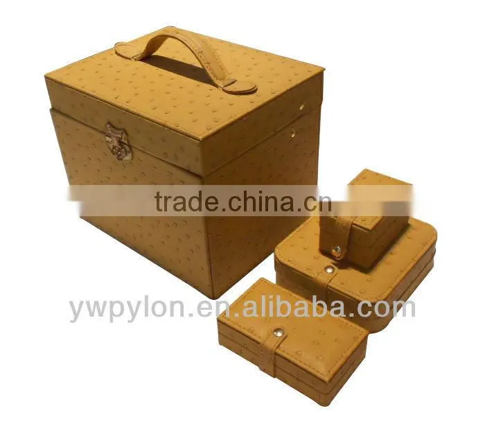 Black PU leather jewelry case