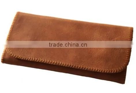 Newest generation leather tobacco pouch with cigarette rolling paper holder slot