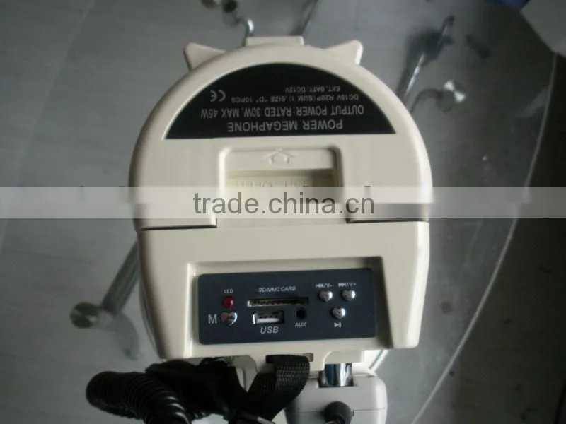 MP3+12v DC JACK+ SD card socket big power 45W USB megaphone