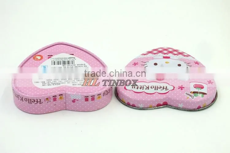 Heart Shape Cartoon Tin Can for Candy Chocolate Gift
