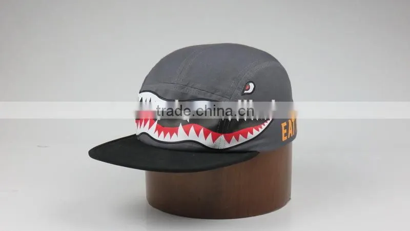 100% cotton flat brim sports cap with nice printed logo