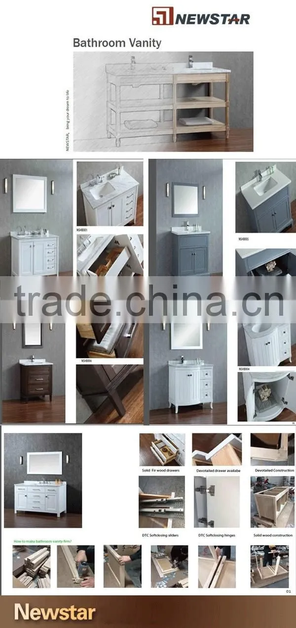 Hotel modern design bathroom vanity
