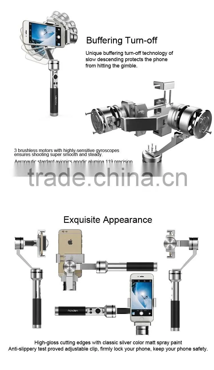 AIbird Go Pro Action Camera electrical stabilizer for Hero 3/4 and Smartphones