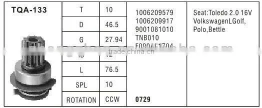starter drive zhongzhen 133