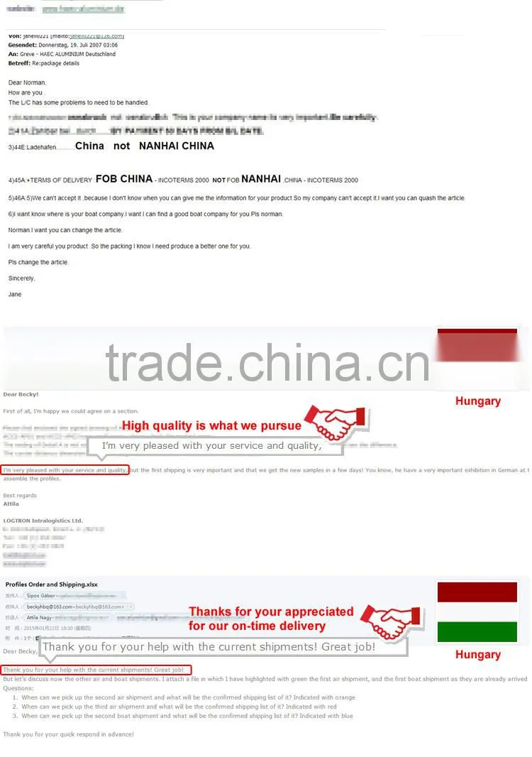 Hot sell strong quality 6063 aluminum profile