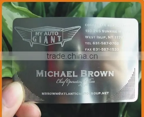 Metal Etched Business Card VIP Card Name Card